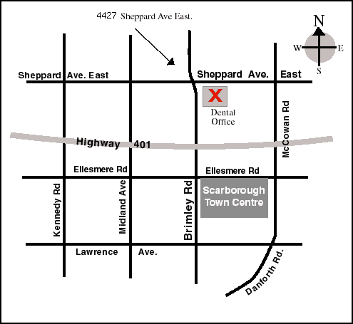 Map to Dr. Nurgitz's office
